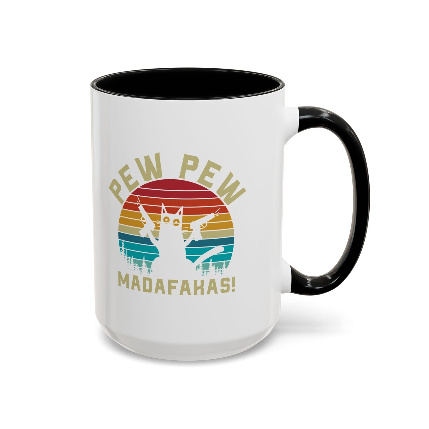 Fun Pew Pew Coffee Mug - 11 & 15oz - Perfect for Cat Lovers