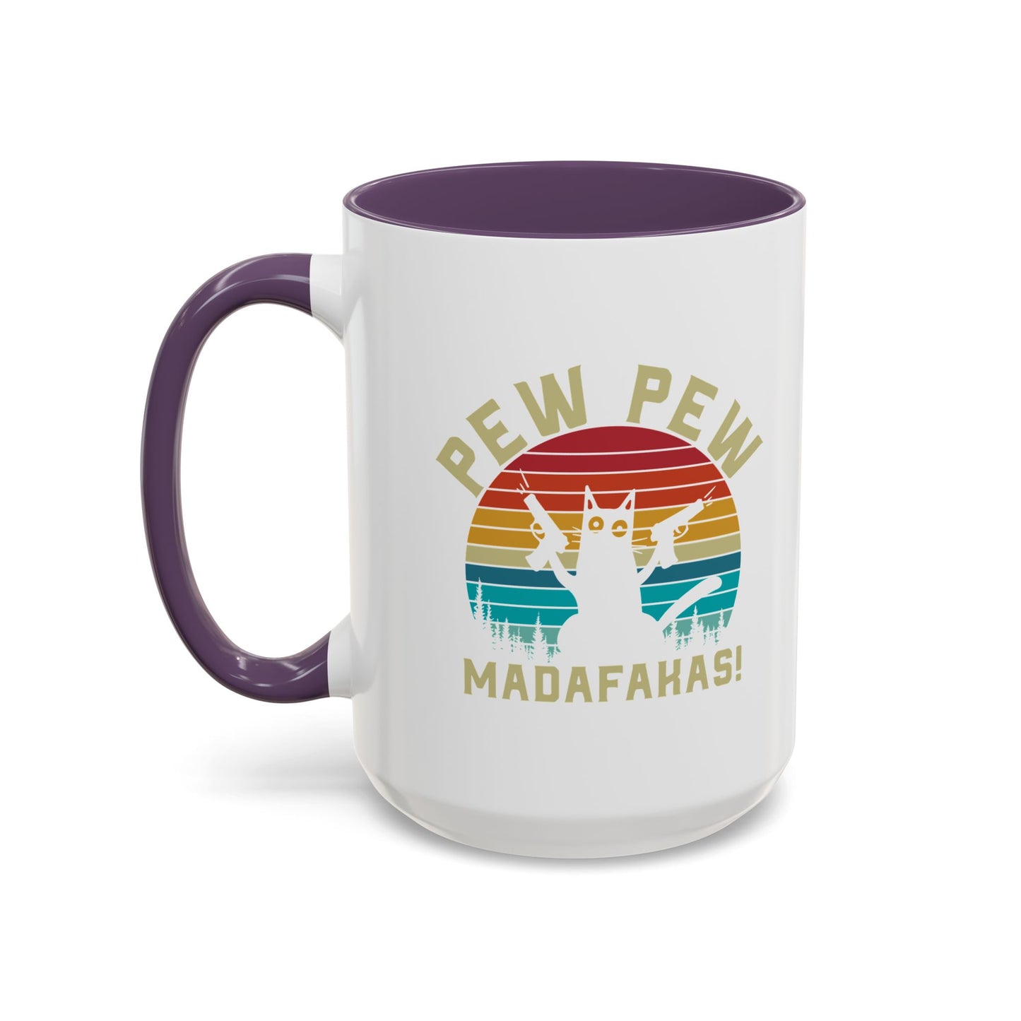 Fun Pew Pew Coffee Mug - 11 & 15oz - Perfect for Cat Lovers