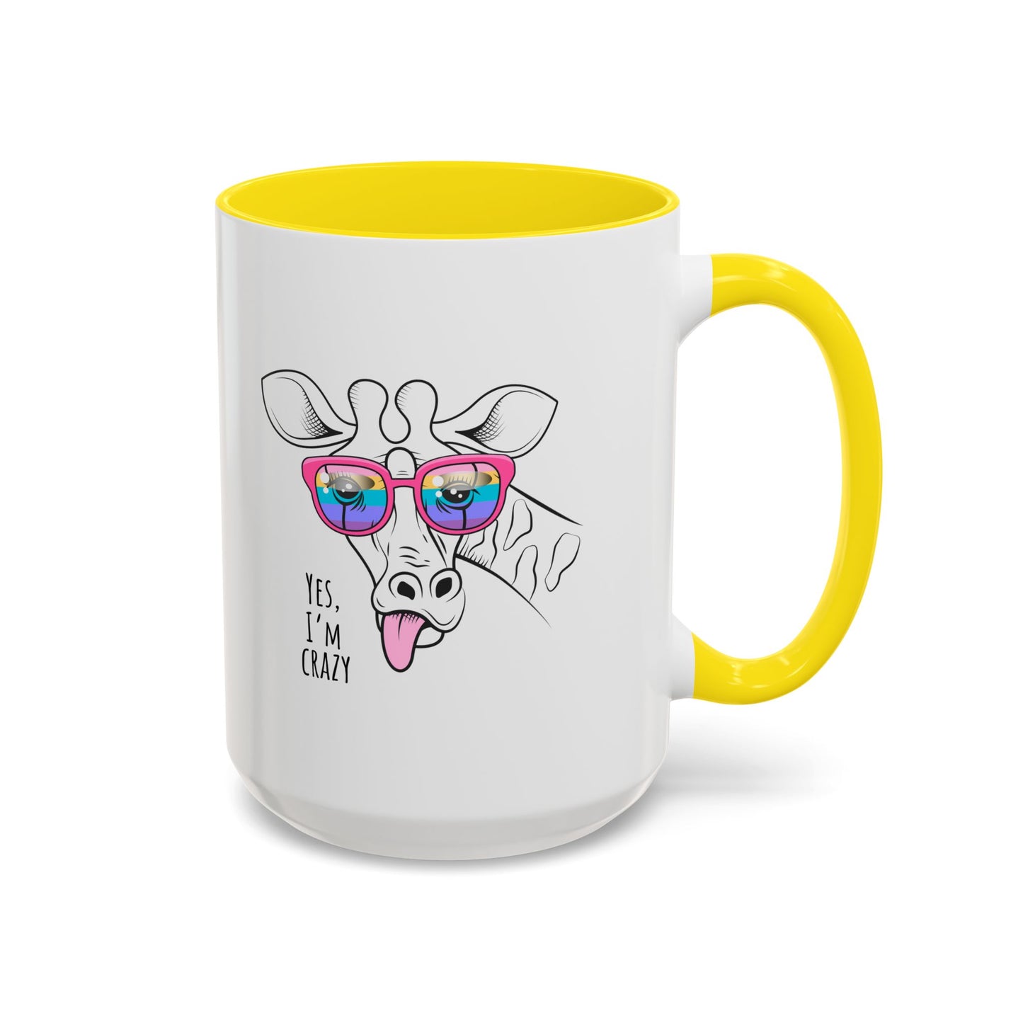 Funny Giraffe Coffee Mug - "Yes, I'm Crazy" - Perfect Gift for Animal Lovers