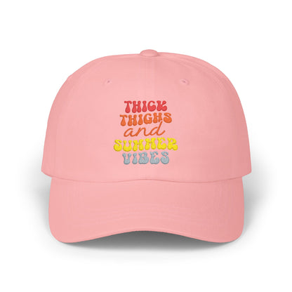 Thick Thighs and Summer Vibes Dad Cap