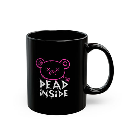 Funny Black Mug, Dead Inside Coffee Cup, Unique Gift for Her, Quirky Kitchen Decor, Humorous Birthday Present, Travel Mug