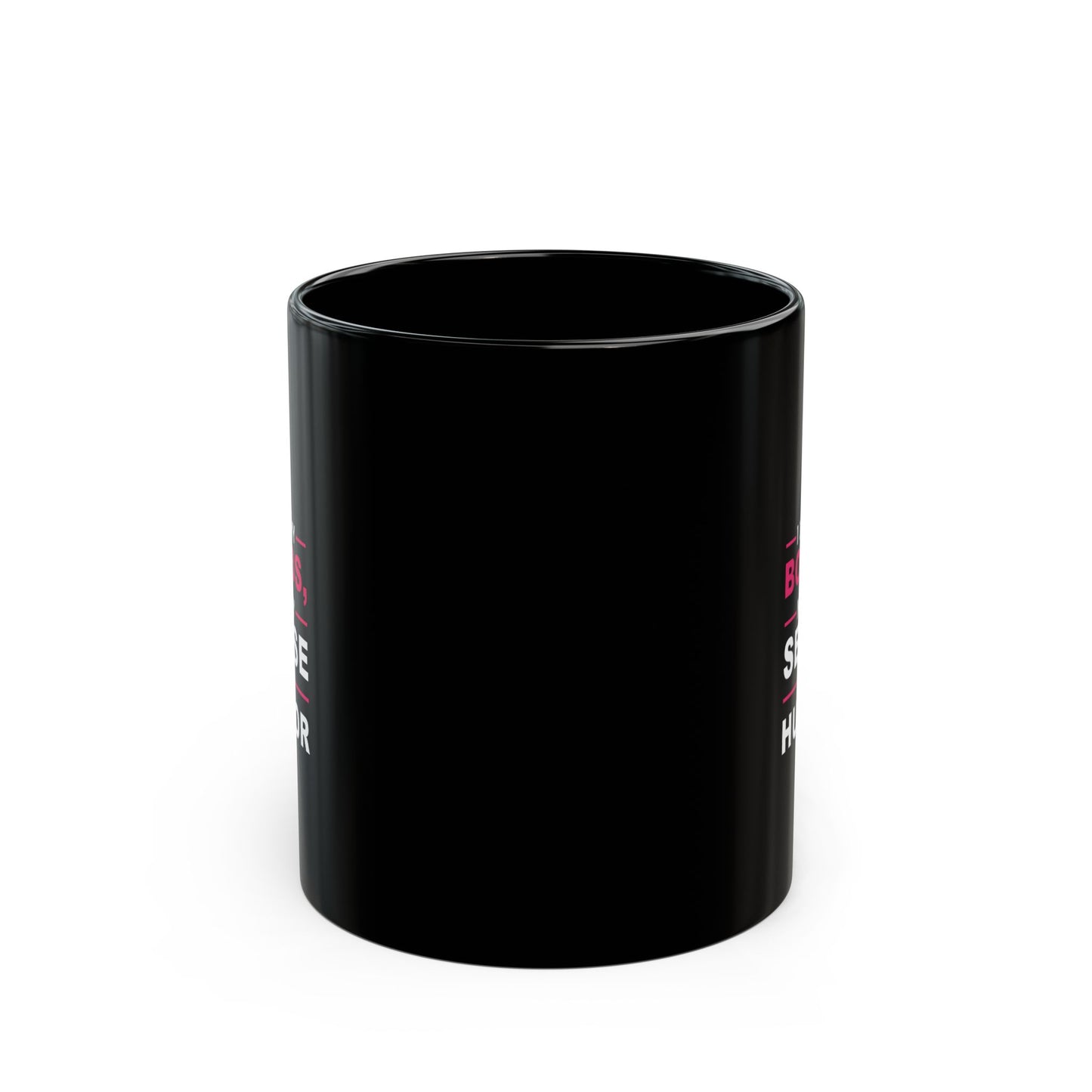 Inspirational Black Mug - "I Lost My Boobs, Not My Sense of Humor" - 11oz & 15oz