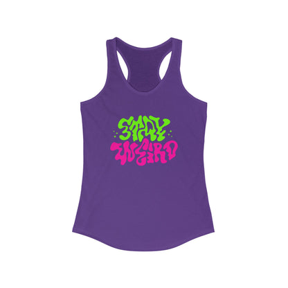 Stay Weird Racerback Tank for Women - Vibrant Graphic Tee for Casual Outings