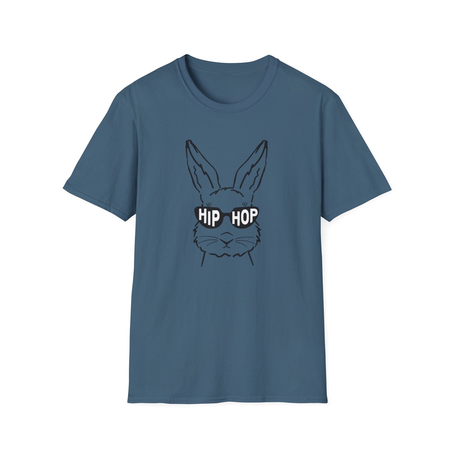 Hip Hop Bunny Graphic T-Shirt - Unisex Softstyle Tee for Music Lovers