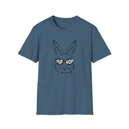 Hip Hop Bunny Graphic T-Shirt - Unisex Softstyle Tee for Music Lovers