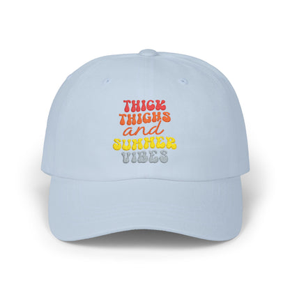 Thick Thighs and Summer Vibes Dad Cap