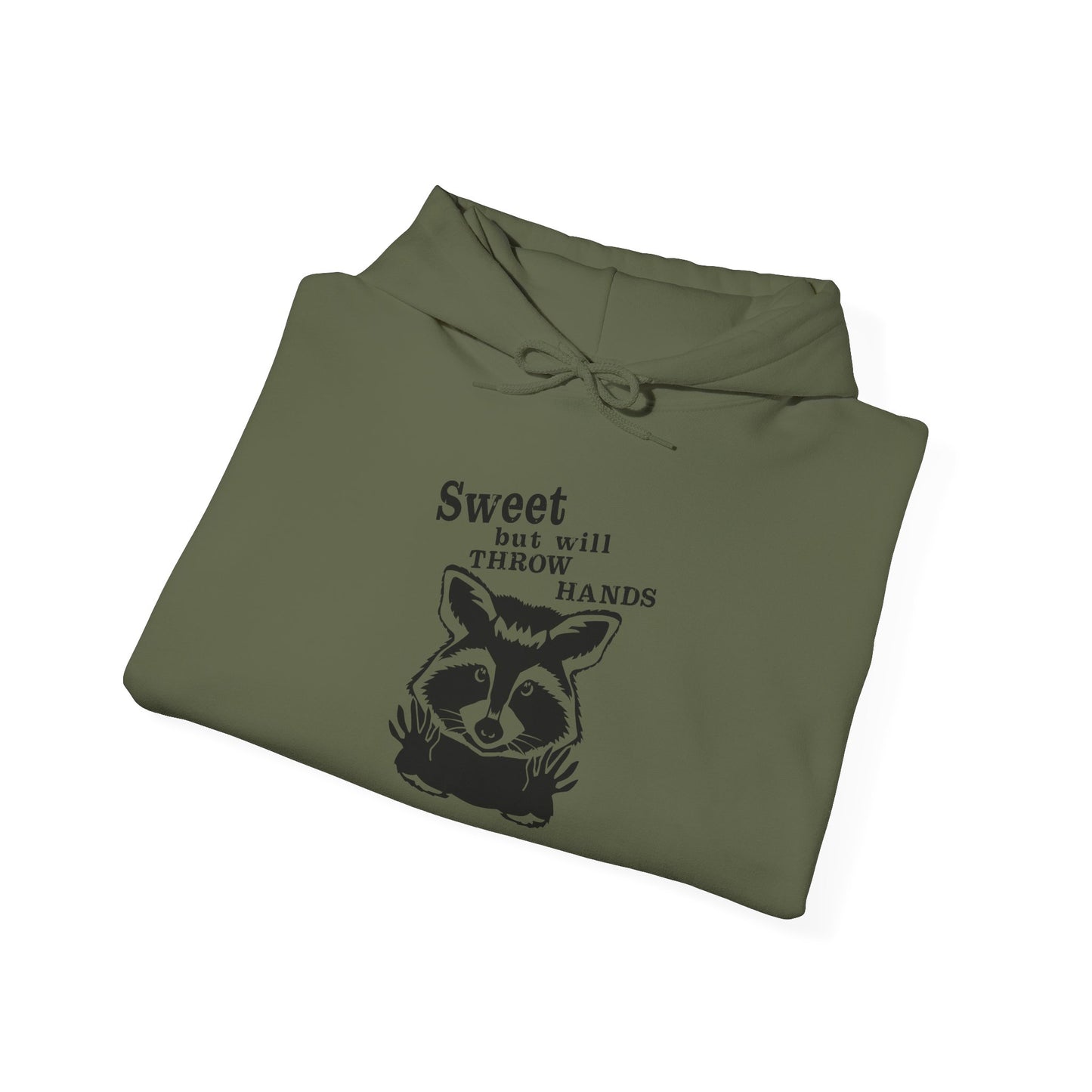 Sweet Raccoon Unisex Hooded Sweatshirt - Cozy & Playful Design