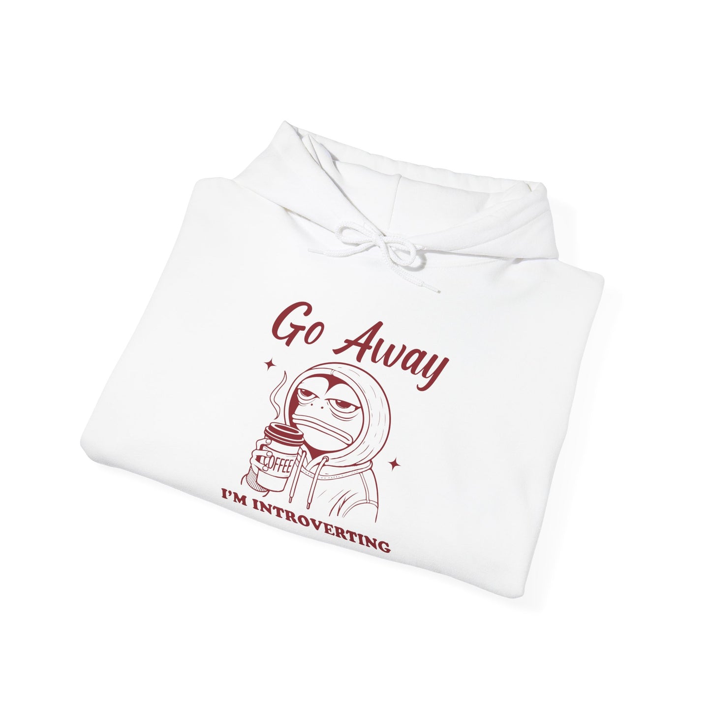 Introvert Hoodie - "Go Away, I'm Introverting" Heavy Blend Sweatshirt