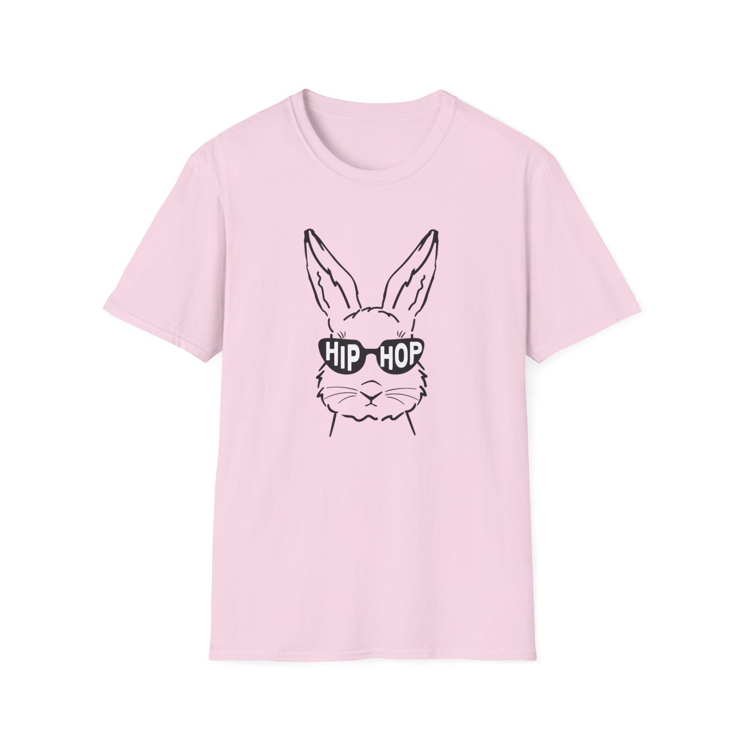 Hip Hop Bunny Graphic T-Shirt - Unisex Softstyle Tee for Music Lovers