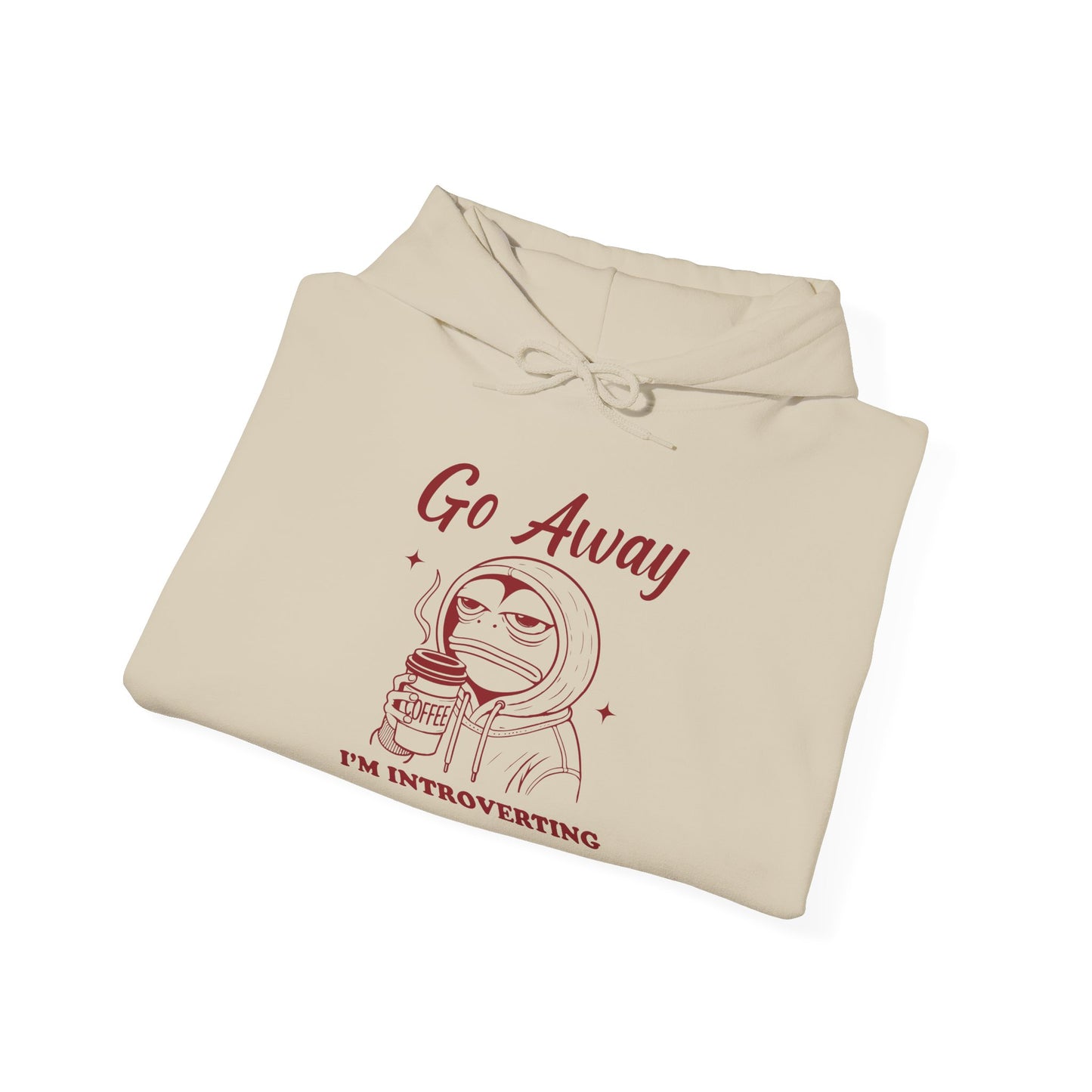 Introvert Hoodie - "Go Away, I'm Introverting" Heavy Blend Sweatshirt