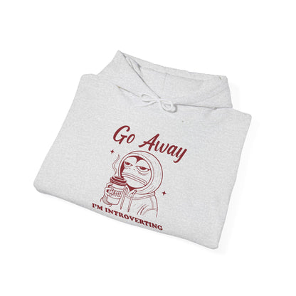 Introvert Hoodie - "Go Away, I'm Introverting" Heavy Blend Sweatshirt