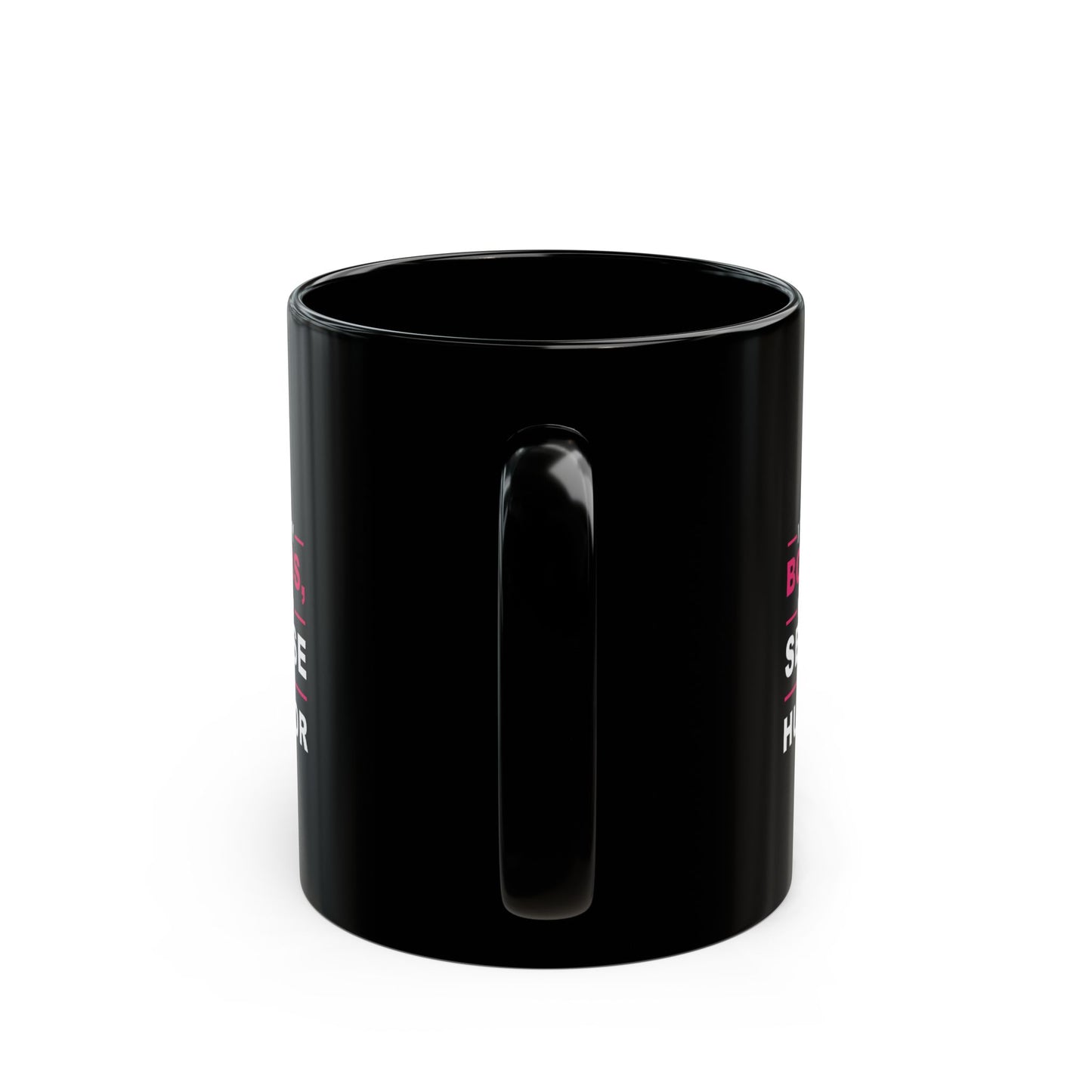 Inspirational Black Mug - "I Lost My Boobs, Not My Sense of Humor" - 11oz & 15oz