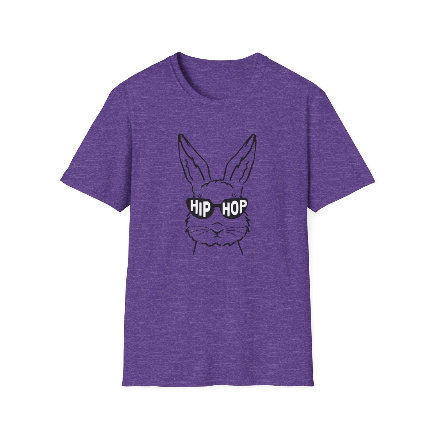 Hip Hop Bunny Graphic T-Shirt - Unisex Softstyle Tee for Music Lovers
