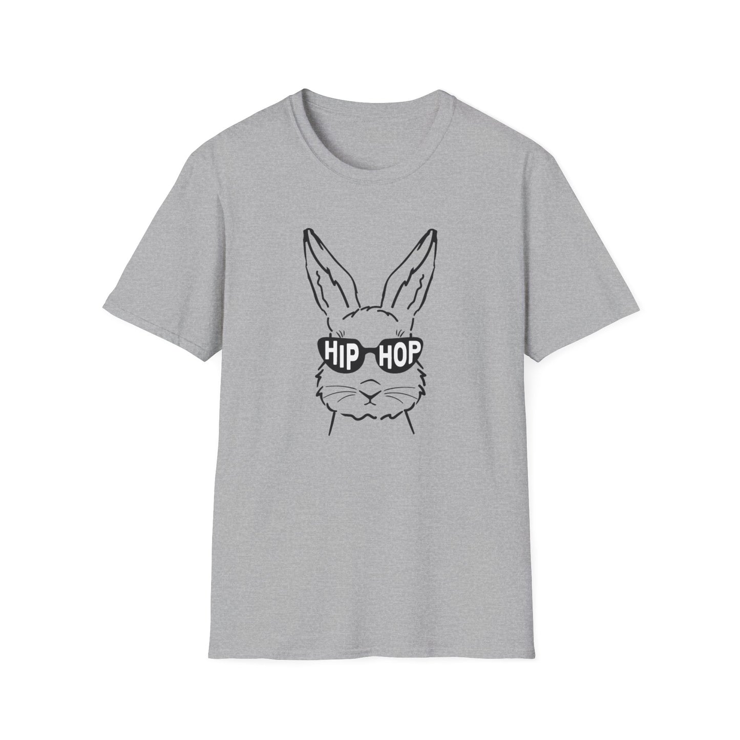 Hip Hop Bunny Graphic T-Shirt - Unisex Softstyle Tee for Music Lovers