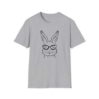 Hip Hop Bunny Graphic T-Shirt - Unisex Softstyle Tee for Music Lovers