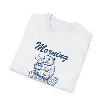 Funny Morning Wood Unisex T-Shirt - Softstyle Graphic Tee for Nature Lovers