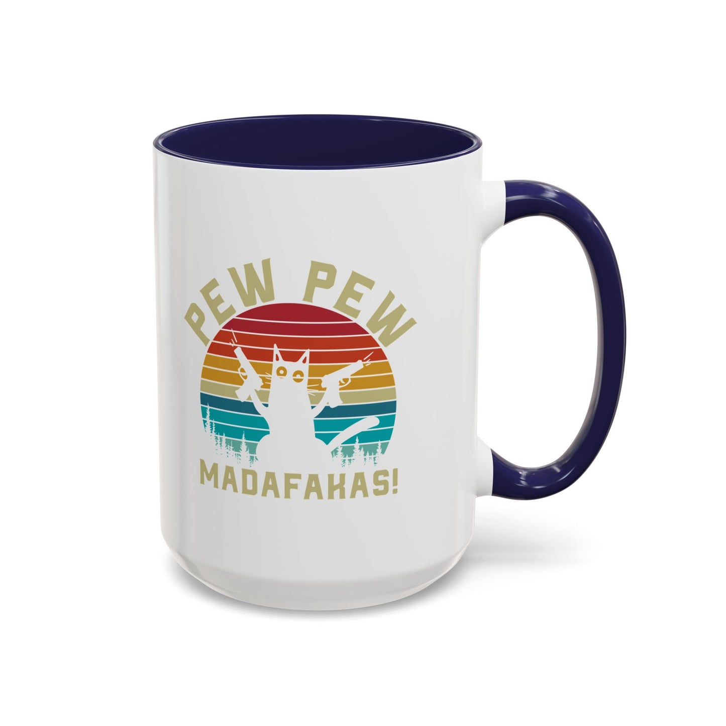 Fun Pew Pew Coffee Mug - 11 & 15oz - Perfect for Cat Lovers