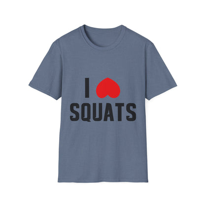 I Love Squats Unisex Softstyle T-Shirt - Perfect for Fitness Enthusiasts