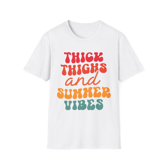 Unisex Softstyle T-Shirt - Thick Thighs and Summer Vibes