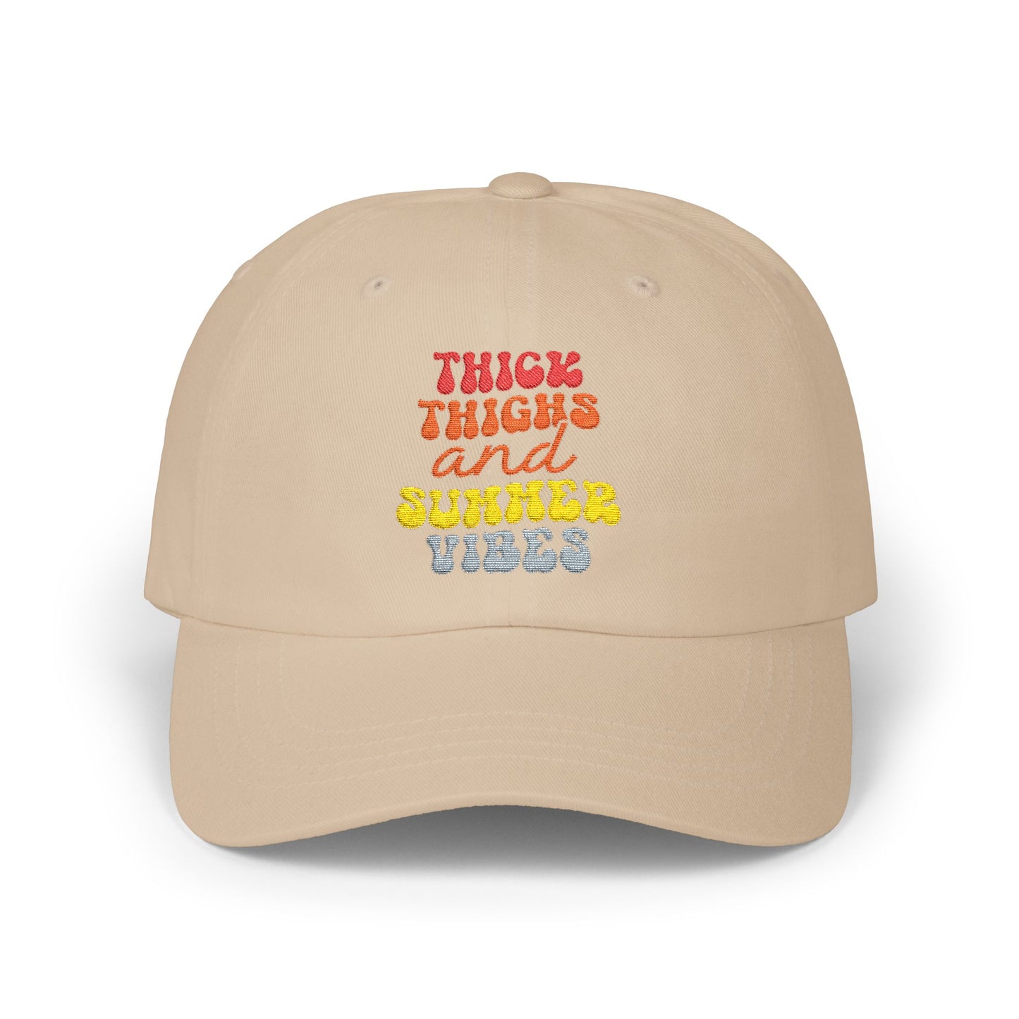 Thick Thighs and Summer Vibes Dad Cap