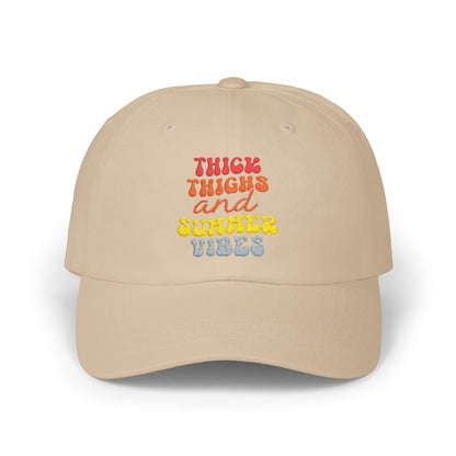Thick Thighs and Summer Vibes Dad Cap