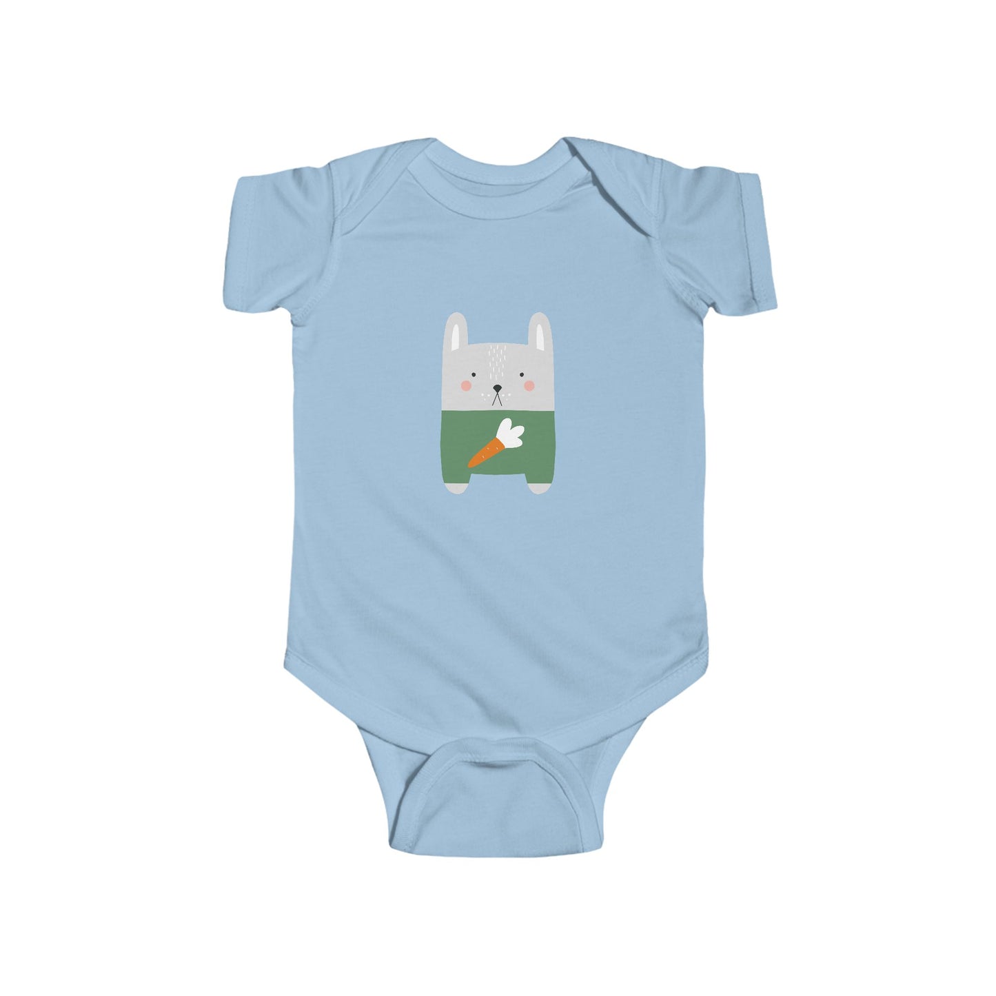 Cute Bunny Carrot Infant Bodysuit - Soft Jersey Fabric for Baby Comfort