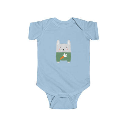 Cute Bunny Carrot Infant Bodysuit - Soft Jersey Fabric for Baby Comfort
