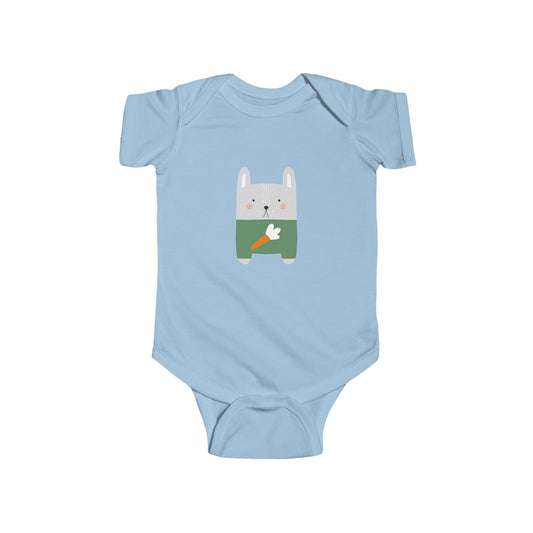 Cute Bunny Carrot Infant Bodysuit - Soft Jersey Fabric for Baby Comfort