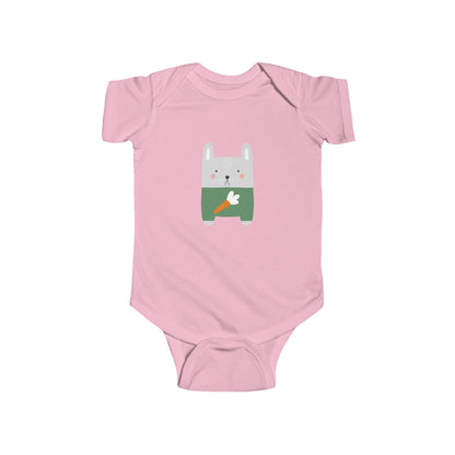 Cute Bunny Carrot Infant Bodysuit - Soft Jersey Fabric for Baby Comfort
