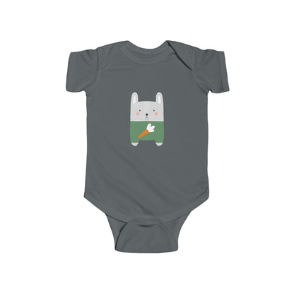 Cute Bunny Carrot Infant Bodysuit - Soft Jersey Fabric for Baby Comfort