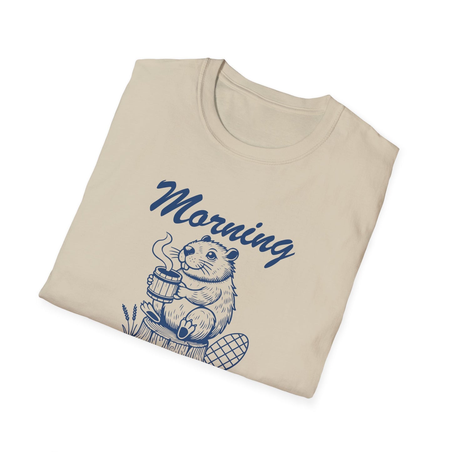 Funny Morning Wood Unisex T-Shirt - Softstyle Graphic Tee for Nature Lovers
