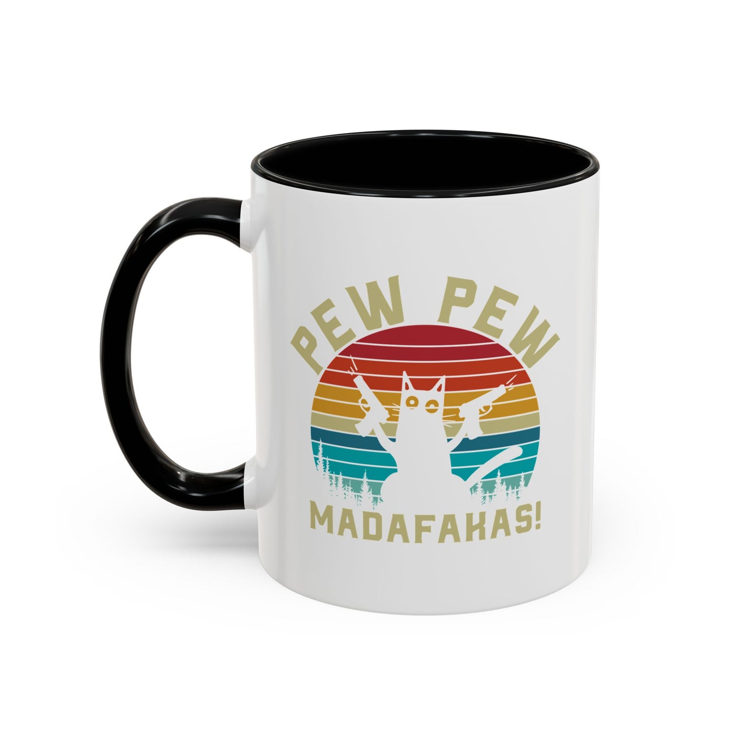 Fun Pew Pew Coffee Mug - 11 & 15oz - Perfect for Cat Lovers