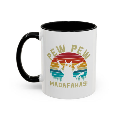 Fun Pew Pew Coffee Mug - 11 & 15oz - Perfect for Cat Lovers