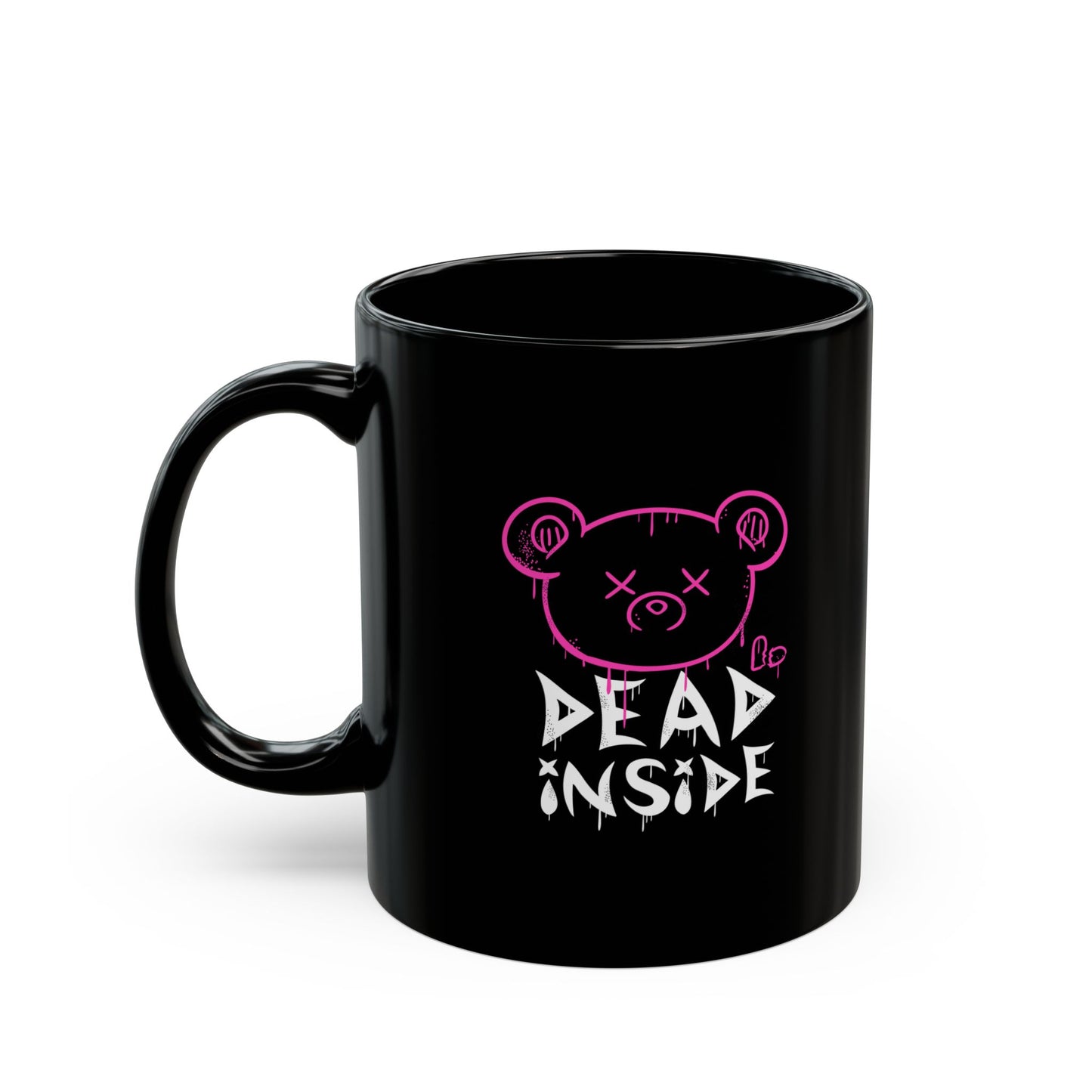 Funny Black Mug, Dead Inside Coffee Cup, Unique Gift for Her, Quirky Kitchen Decor, Humorous Birthday Present, Travel Mug