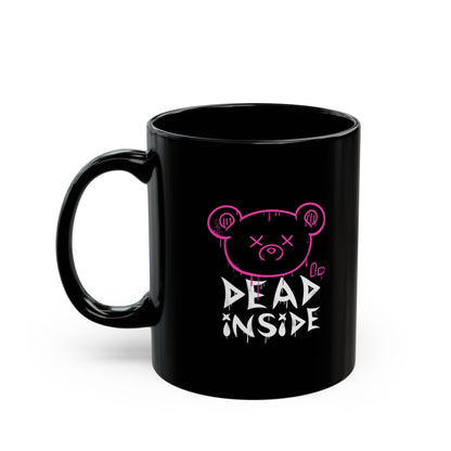 Funny Black Mug, Dead Inside Coffee Cup, Unique Gift for Her, Quirky Kitchen Decor, Humorous Birthday Present, Travel Mug