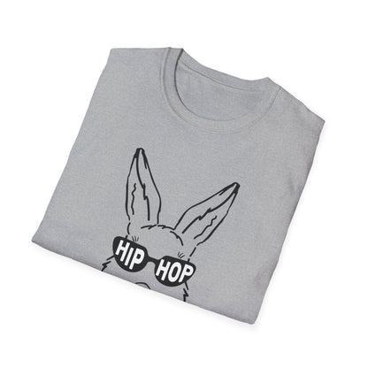 Hip Hop Bunny Graphic T-Shirt - Unisex Softstyle Tee for Music Lovers