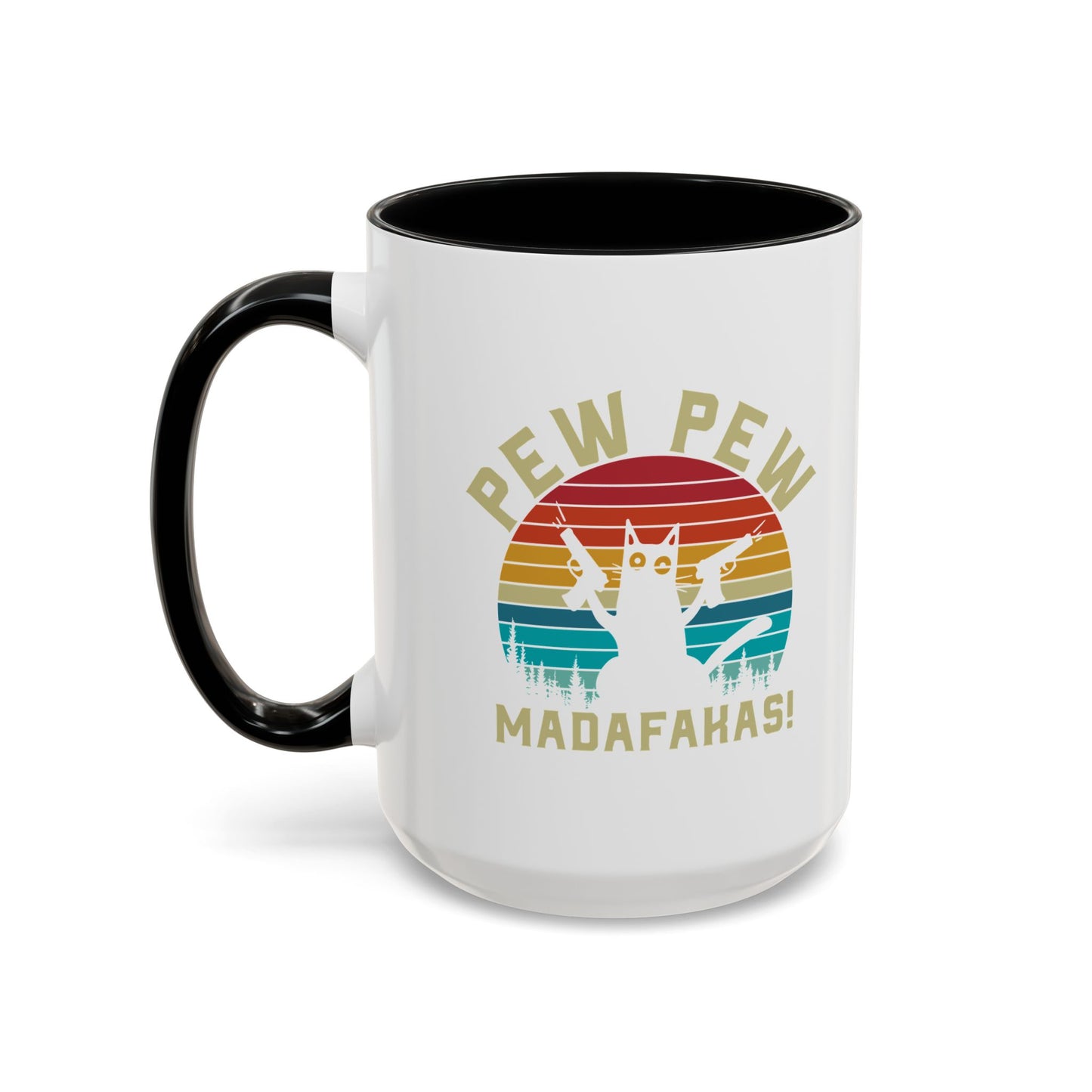 Fun Pew Pew Coffee Mug - 11 & 15oz - Perfect for Cat Lovers