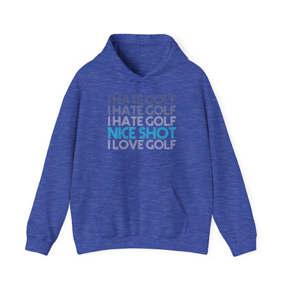 I Hate Golf Unisex Hooded Sweatshirt - Casual Golf Humor Hoodie