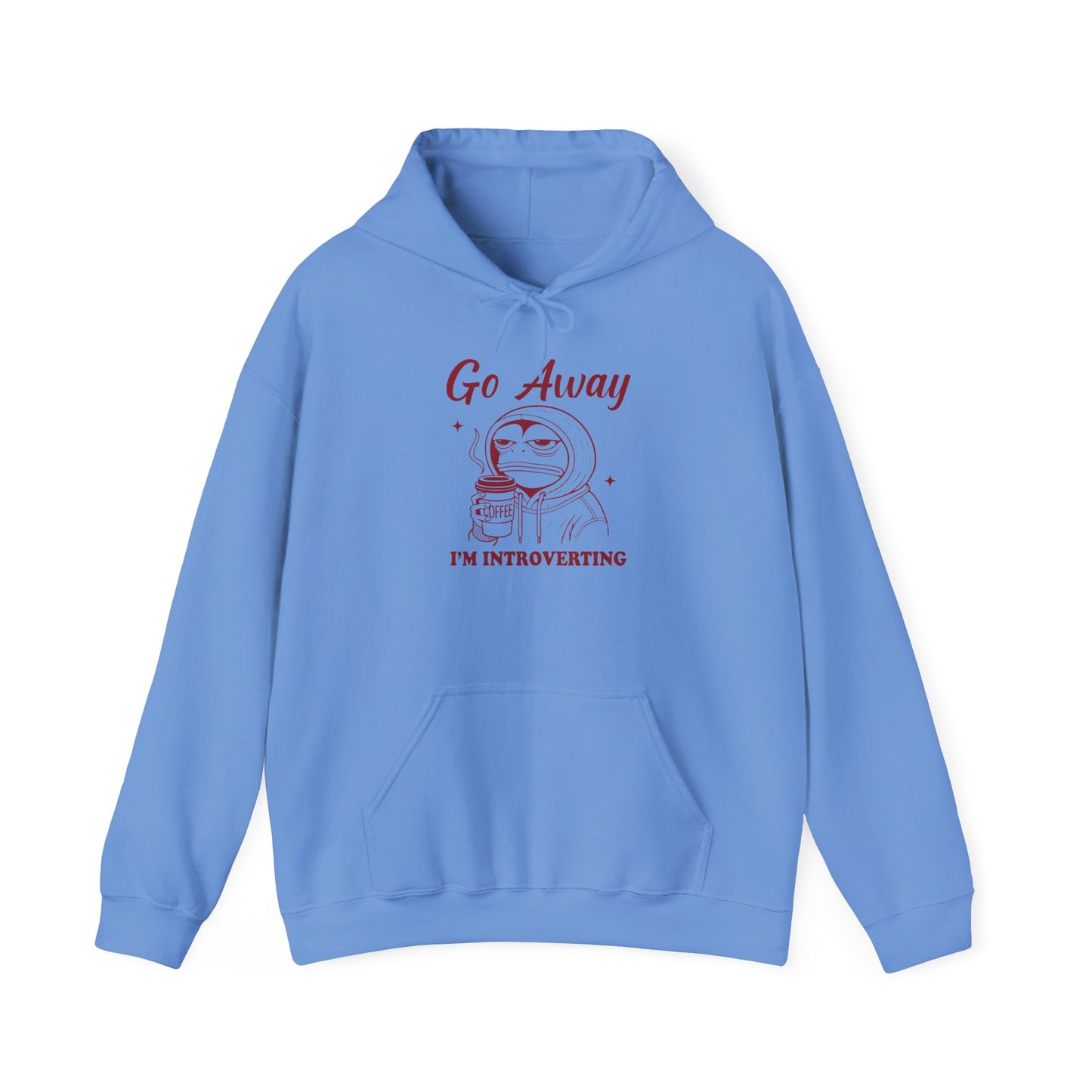 Introvert Hoodie - "Go Away, I'm Introverting" Heavy Blend Sweatshirt