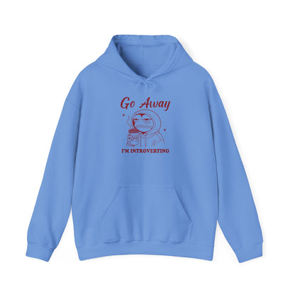 Introvert Hoodie - "Go Away, I'm Introverting" Heavy Blend Sweatshirt