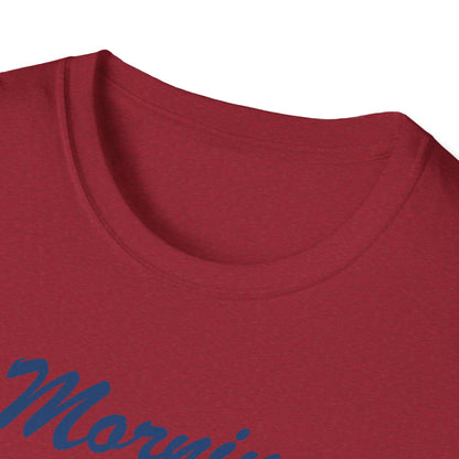 Funny Morning Wood Unisex T-Shirt - Softstyle Graphic Tee for Nature Lovers