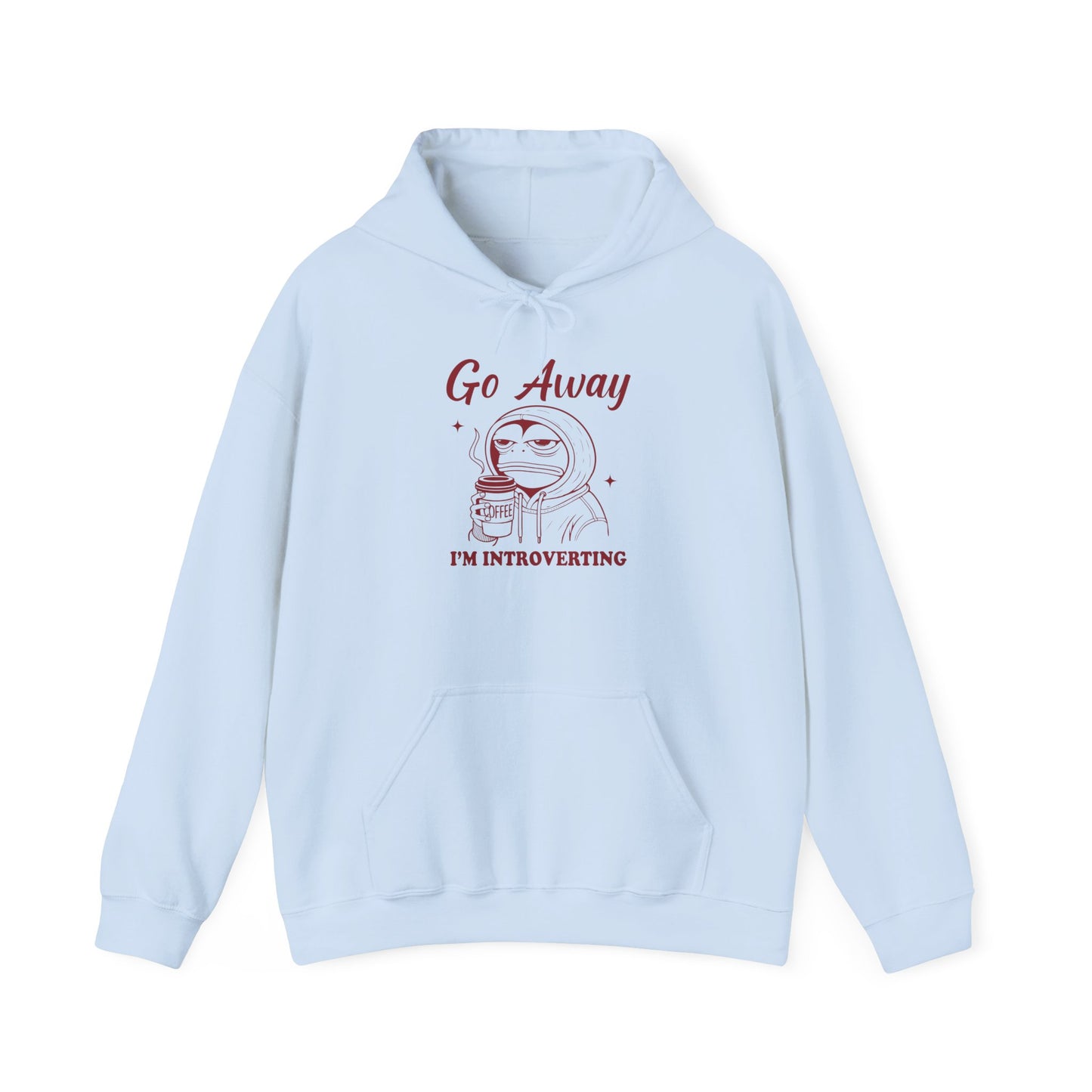 Introvert Hoodie - "Go Away, I'm Introverting" Heavy Blend Sweatshirt