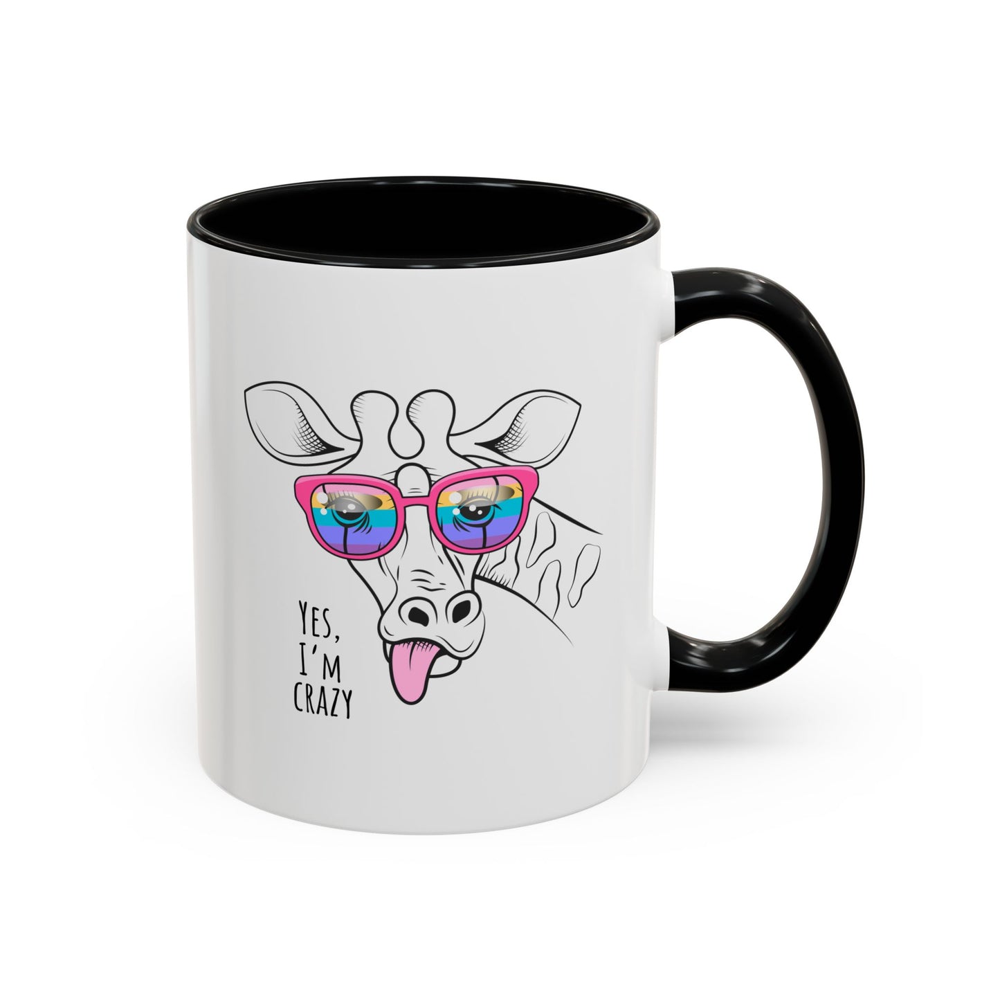 Funny Giraffe Coffee Mug - "Yes, I'm Crazy" - Perfect Gift for Animal Lovers