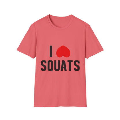 I Love Squats Unisex Softstyle T-Shirt - Perfect for Fitness Enthusiasts