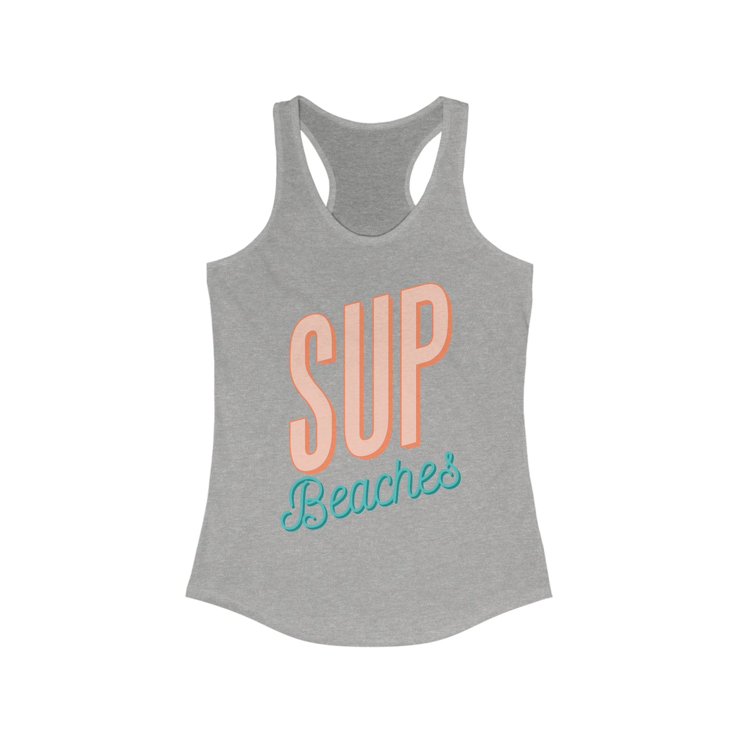 Women's Racerback Tank Top - 'SUP Beaches' Summer Style