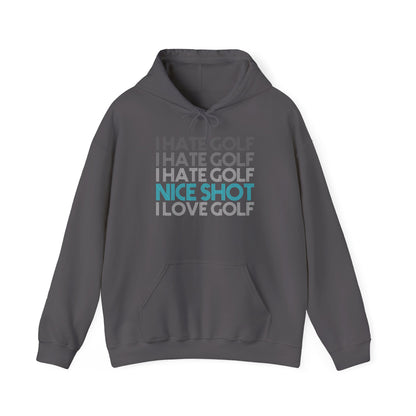I Hate Golf Unisex Hooded Sweatshirt - Casual Golf Humor Hoodie