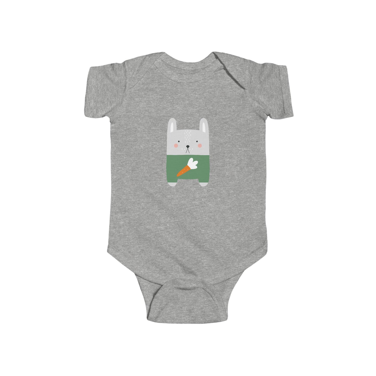 Cute Bunny Carrot Infant Bodysuit - Soft Jersey Fabric for Baby Comfort