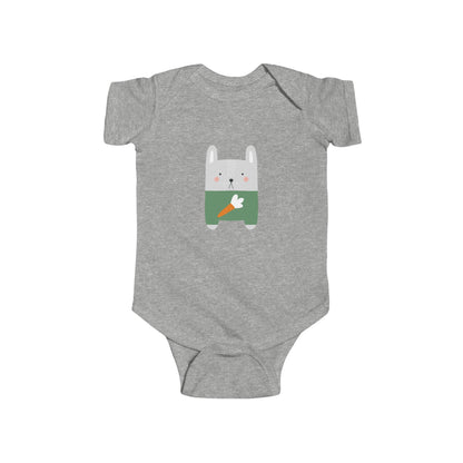 Cute Bunny Carrot Infant Bodysuit - Soft Jersey Fabric for Baby Comfort