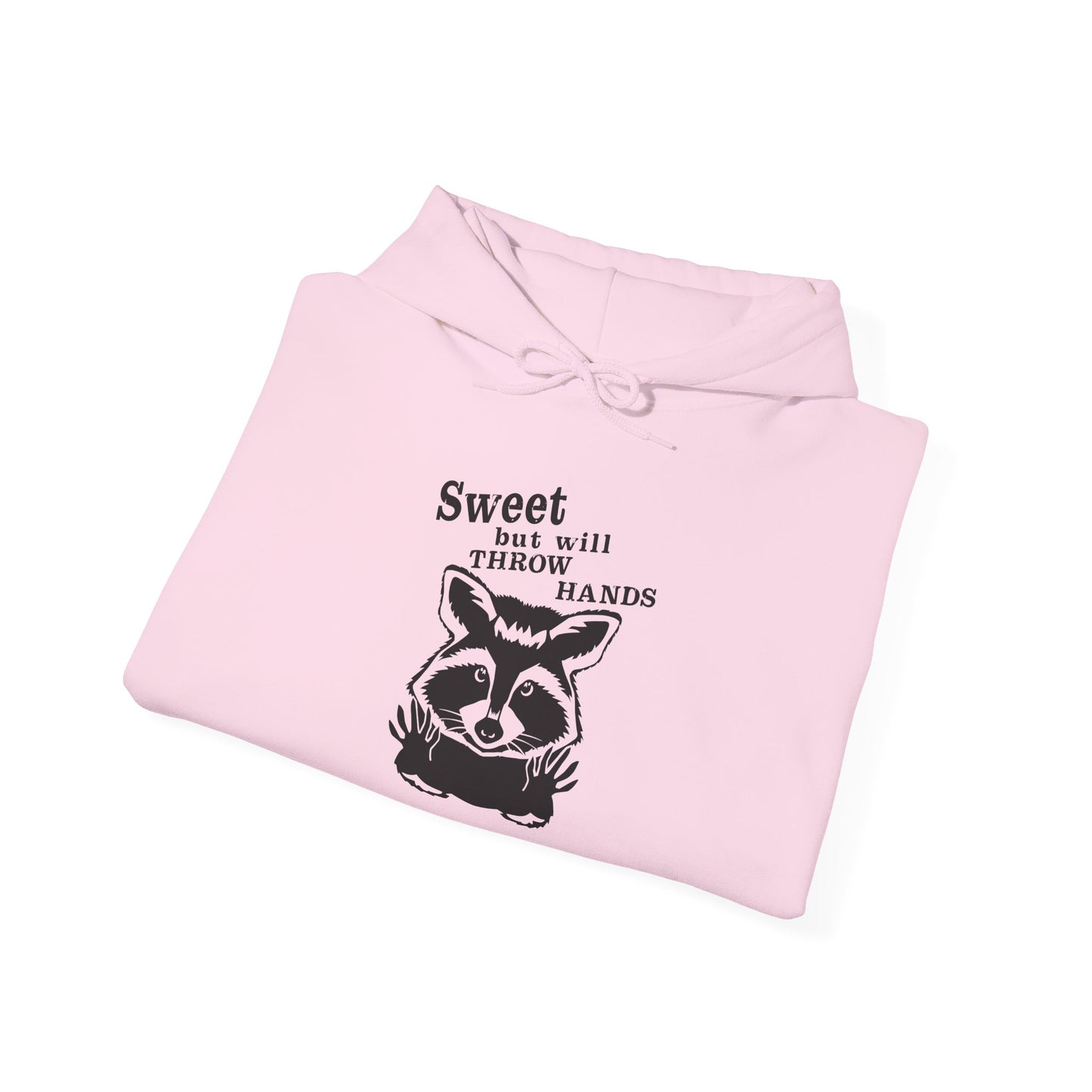 Sweet Raccoon Unisex Hooded Sweatshirt - Cozy & Playful Design
