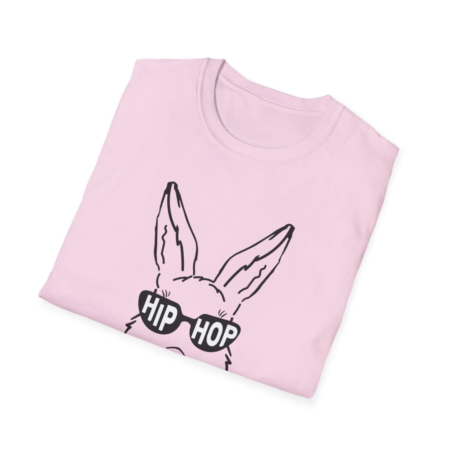 Hip Hop Bunny Graphic T-Shirt - Unisex Softstyle Tee for Music Lovers